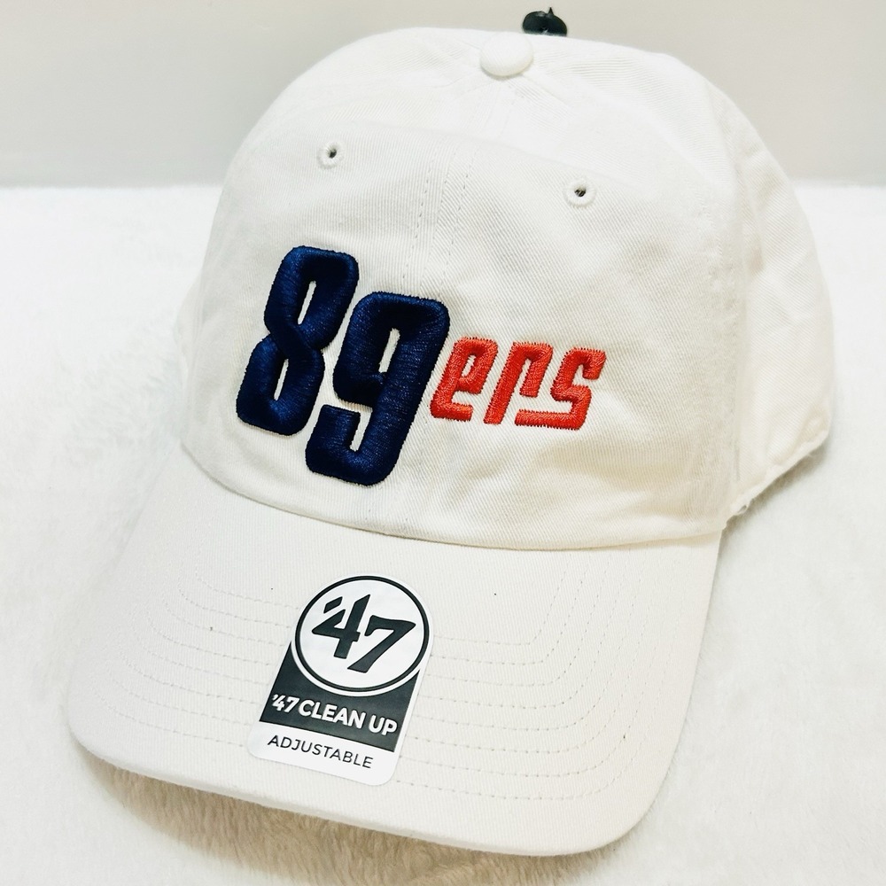 '47ā Brand Oklahoma City 89ers Wordmark Clean Up Hat Cap Adjustable White MiLB